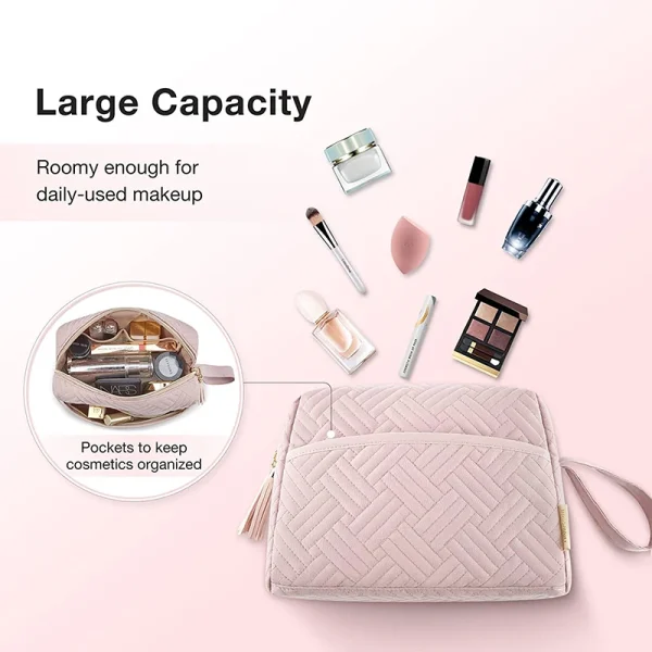 custom-pink-hudy-beauty-travel-water-resistant-makeup-organizer-10