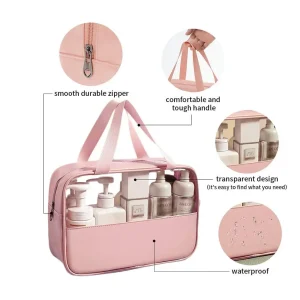 wholesale-portable-waterproof-splicing-pu-leather-pvc-cosmetic-bags