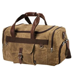 custom-large-capacity-waterproof-sport-travel-waxed-canvas-duffle-bag10